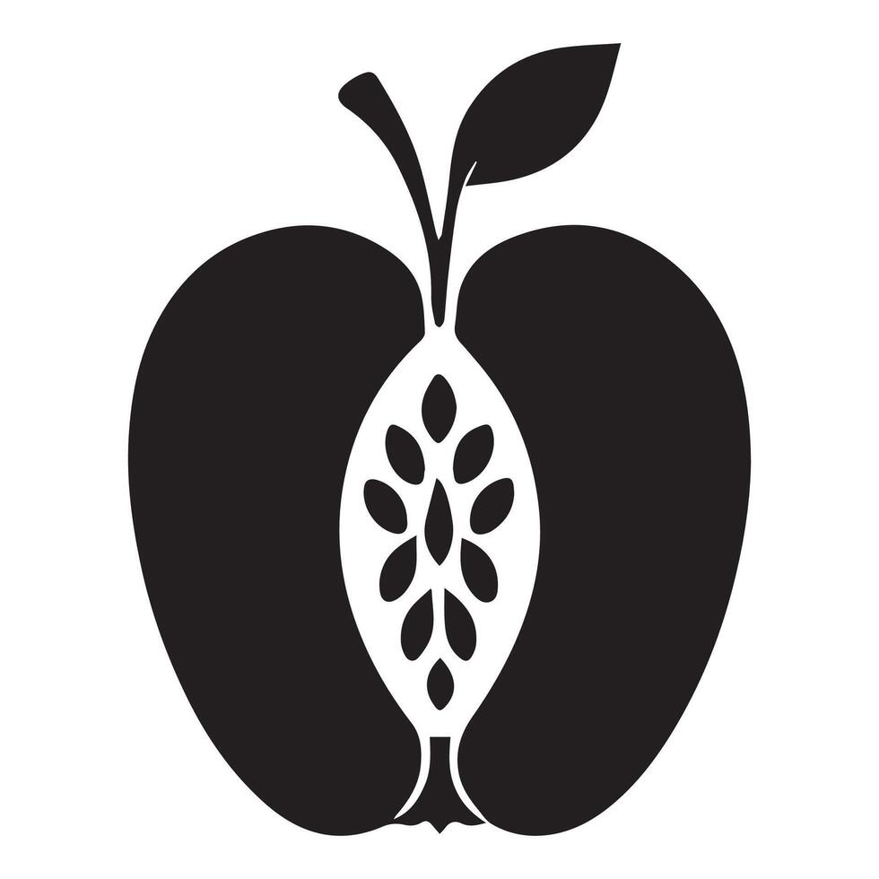 Classic Apple Silhouette Icon vector