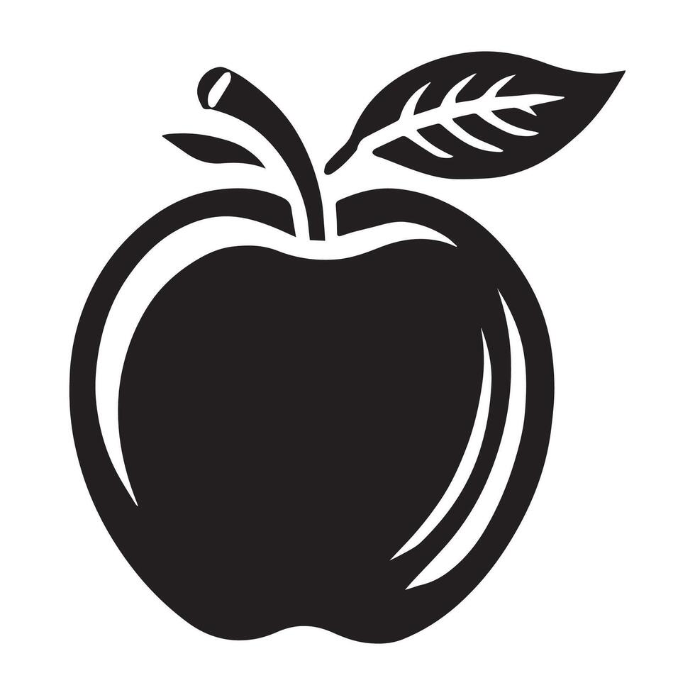 Traditional Apple Silhouette vector
