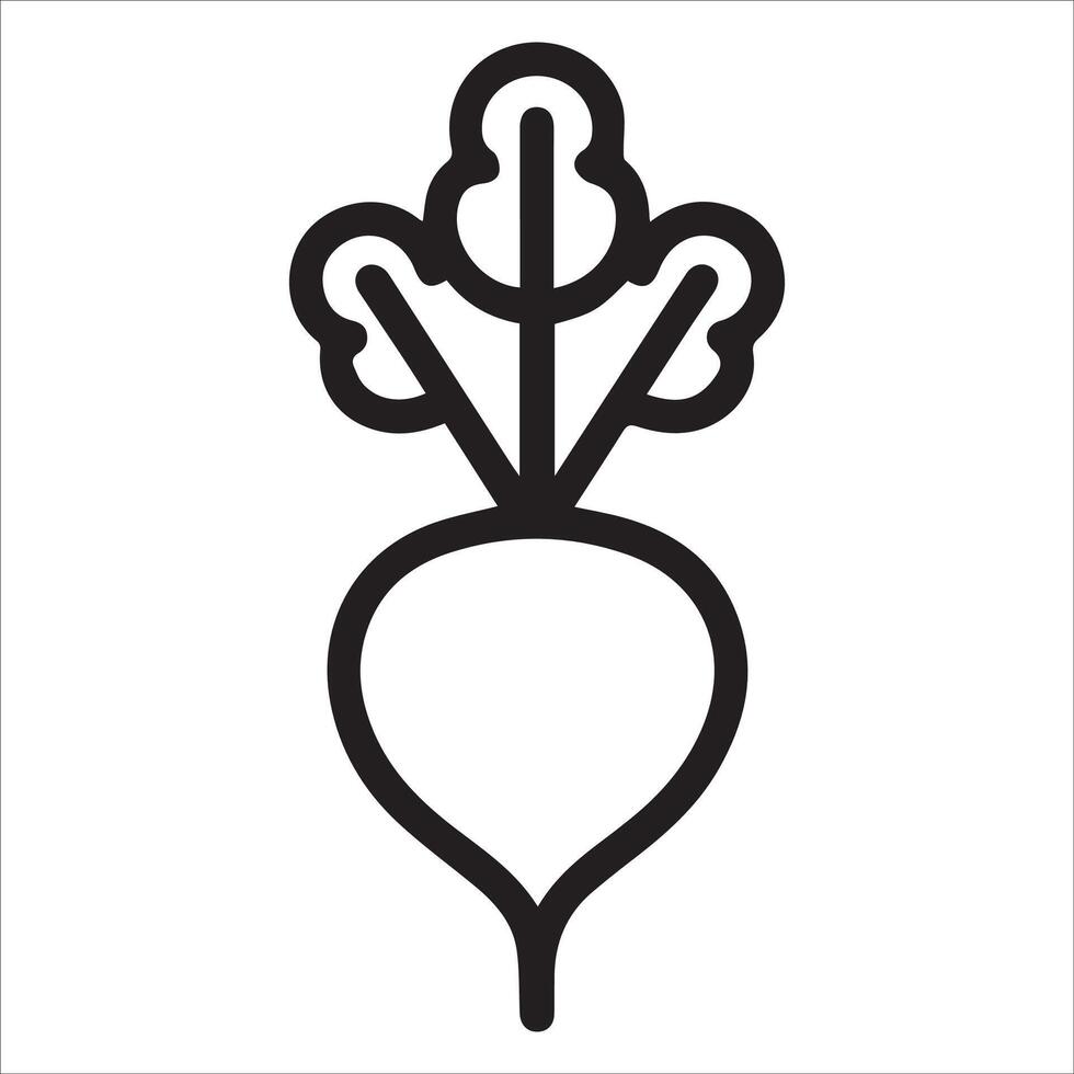 Sleek Beetroot Icon Collection vector