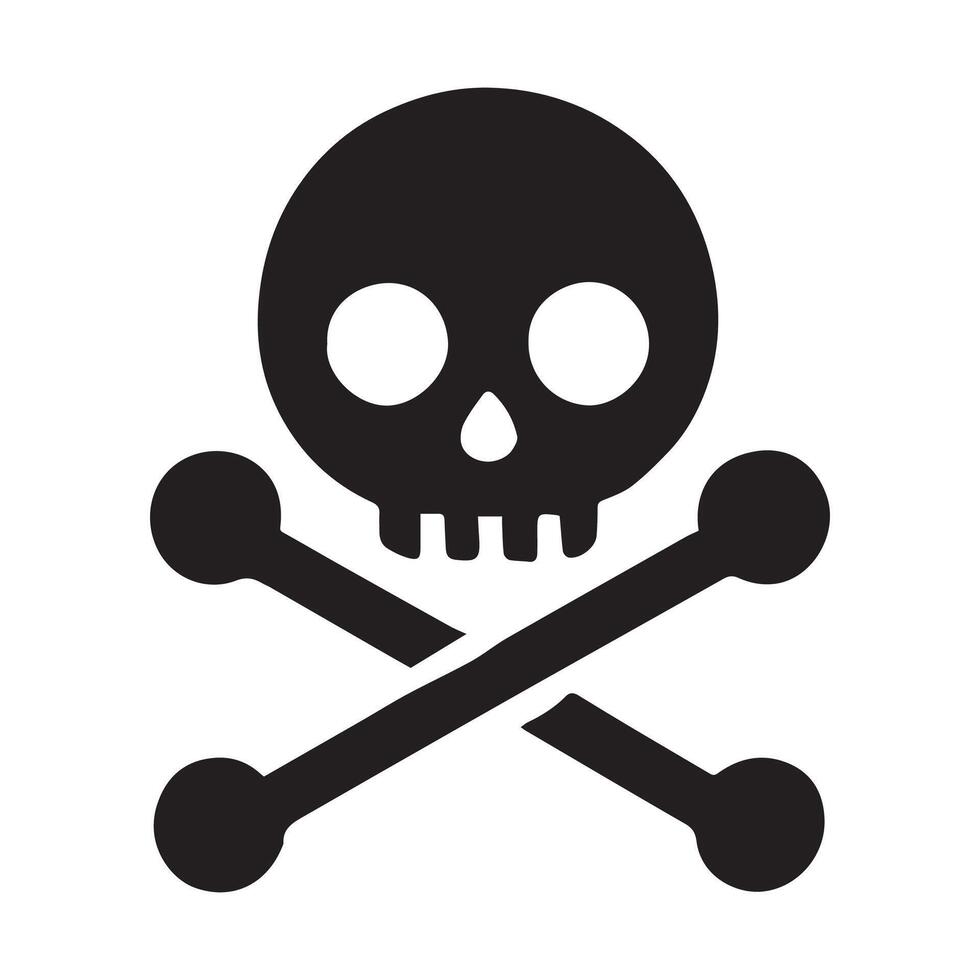 Bold Skull and Crossbones Symbol vector