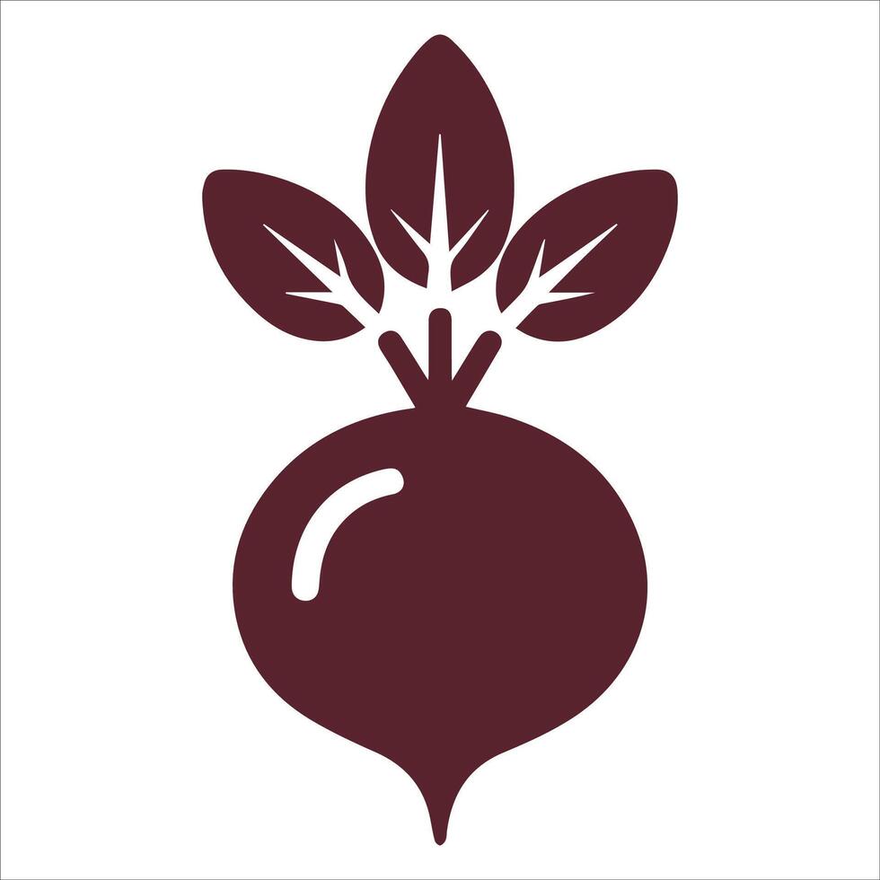 Minimalist Beetroot Icon vector