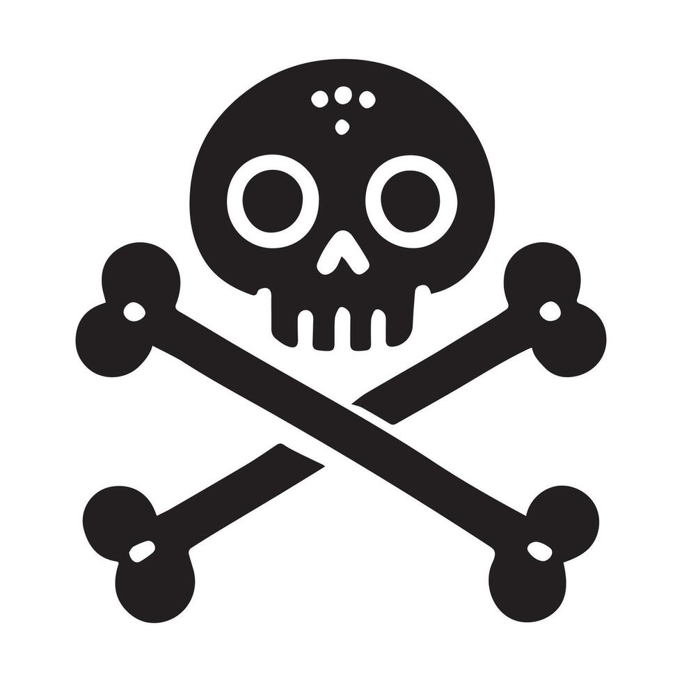 Classic Skull and Crossbones Design vector