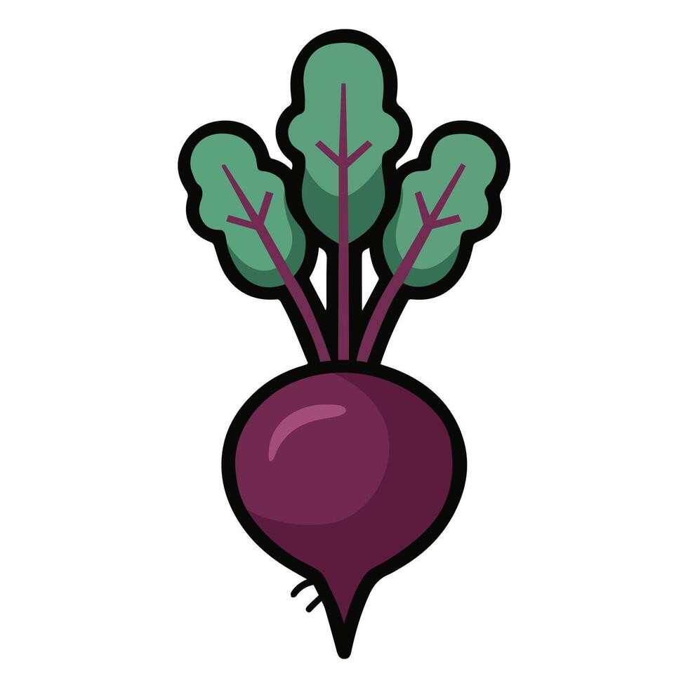 Sleek Beetroot Icon Set vector