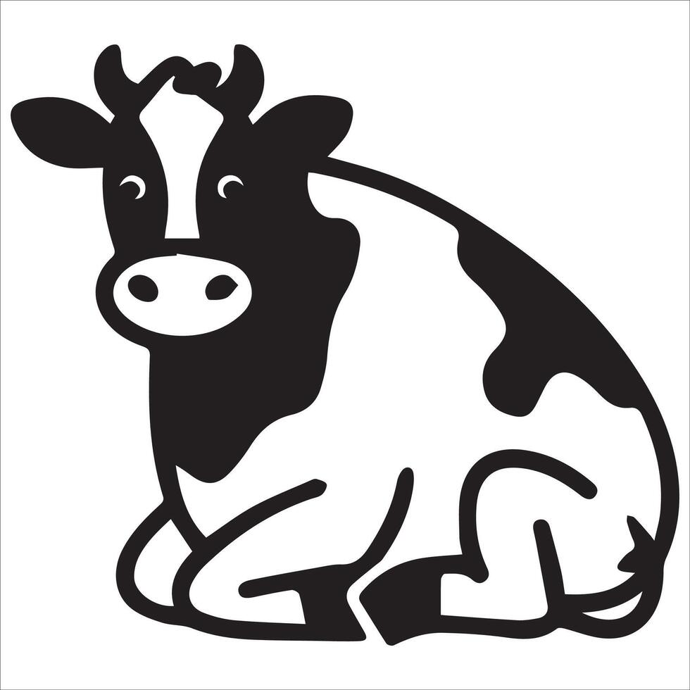 Standing Cow Silhouette vector