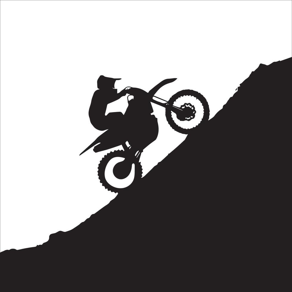 Rider Performing Stunt Silhouette vector