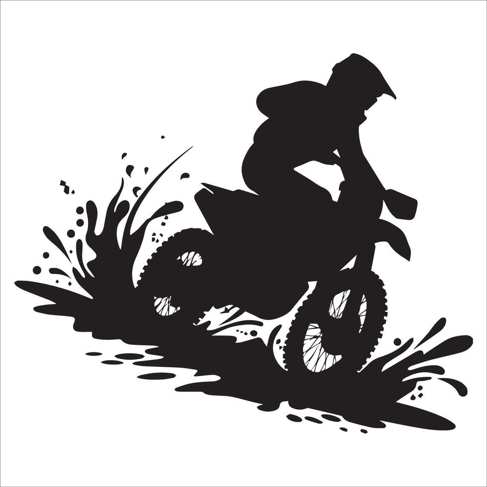 Trail Adventure Rider Silhouette vector
