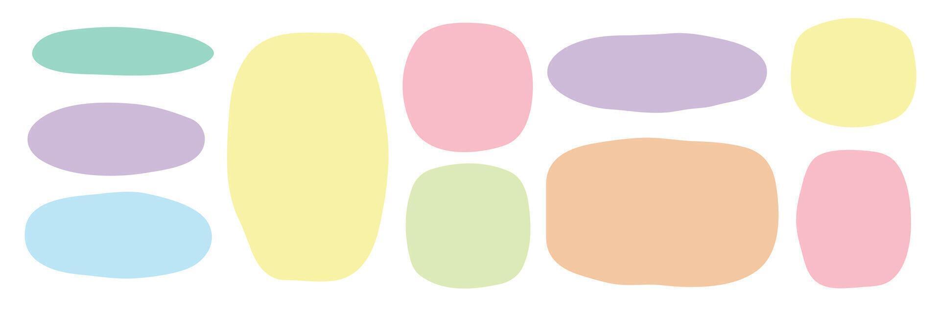 Abstract Dialog Empty Box. Set of Free Form Message. Amorphous bubble shapes. Tag text vector