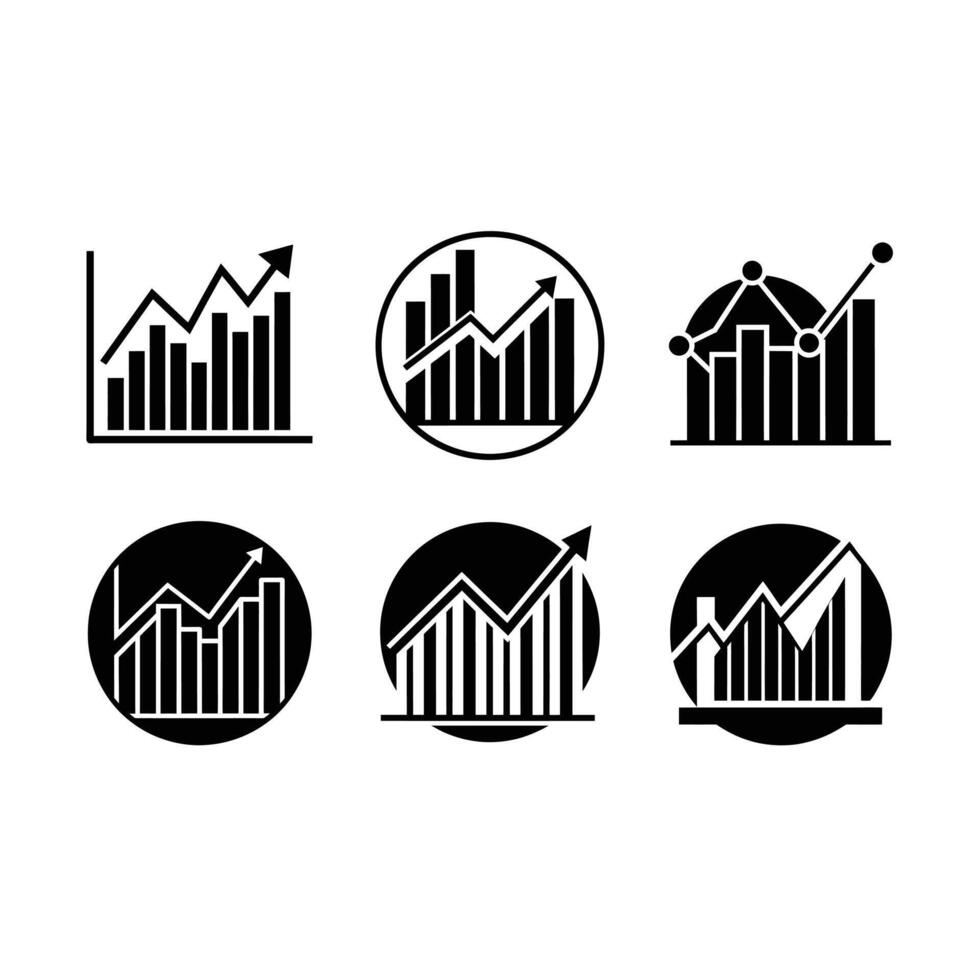 Trading Graph Icon - Financial Data Visualization Graphic Design vector