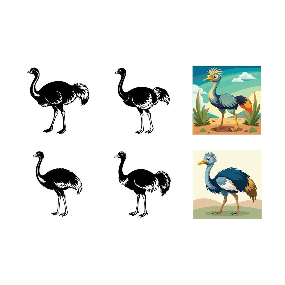 Ostrich Graphic Design for Digital Use vector