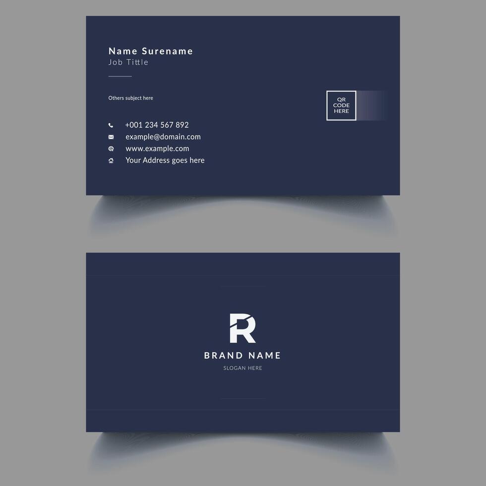 business Card Template Design. vector