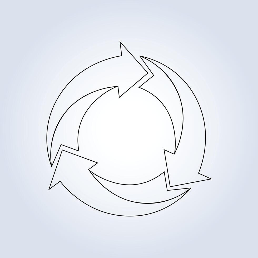 Refresh outline icons, symbols, modern signs, linear pictograms vector
