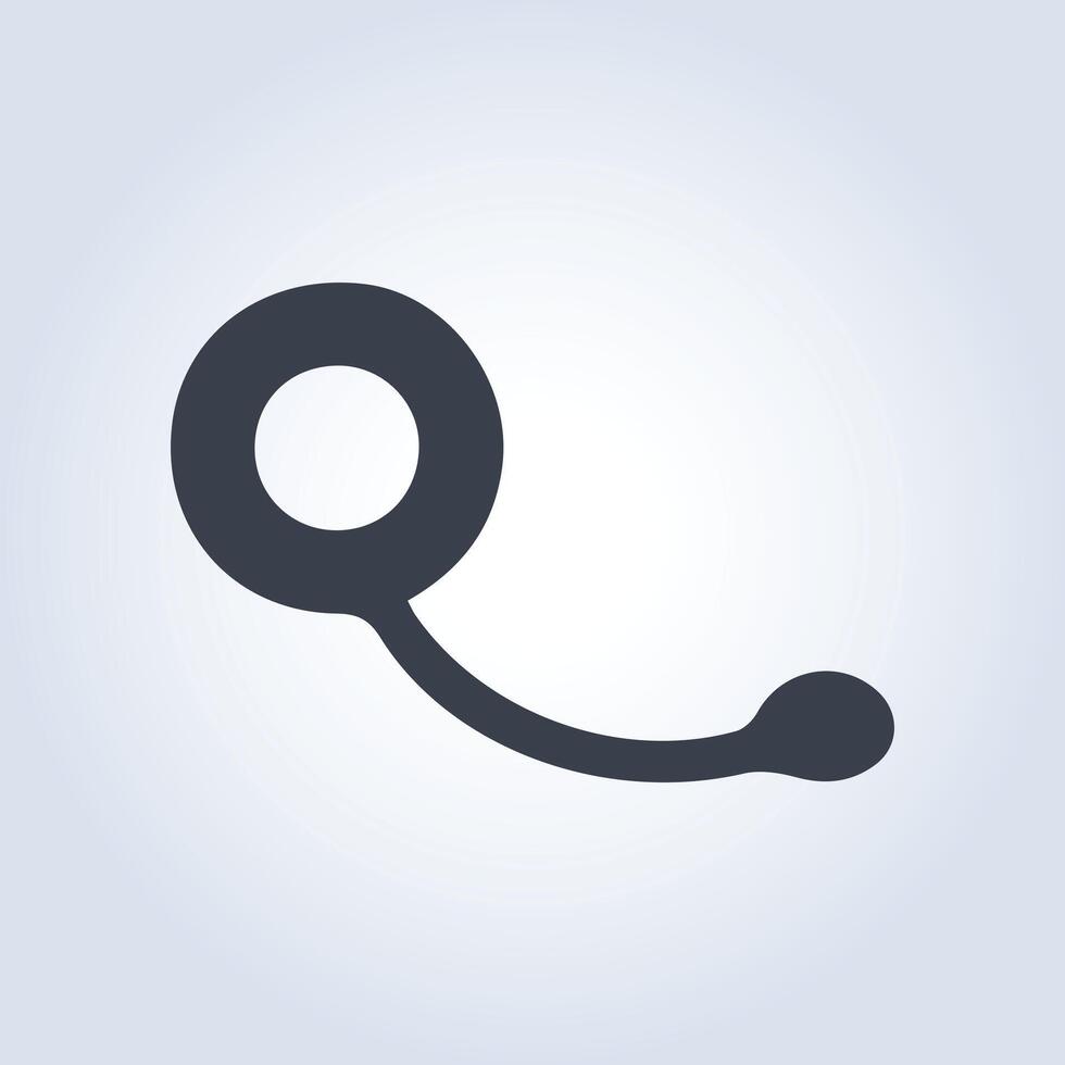 Headphone mic icons, symbols, and Premium quality graphic design elements. Modern sign vector