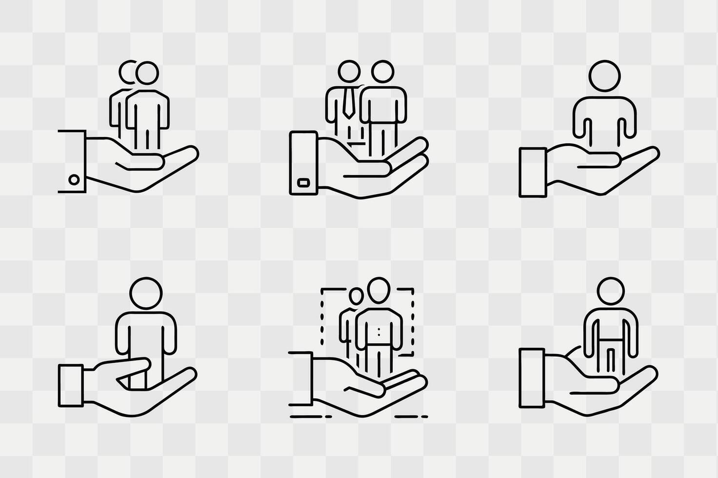 Man holding a man on hands icon vector