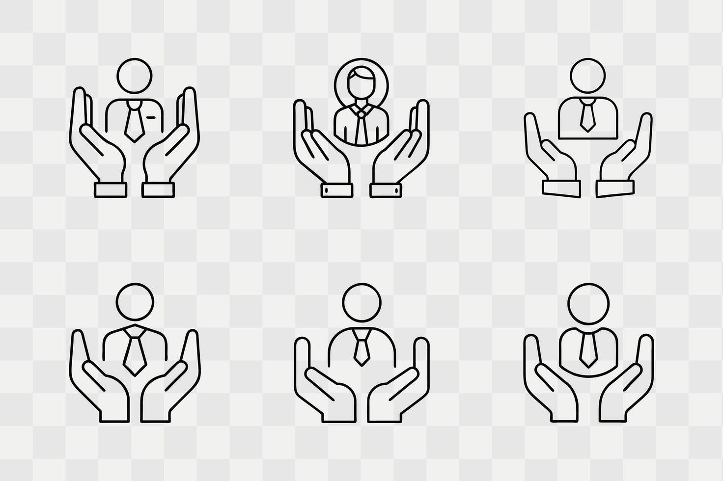 Handholding man icon design vector