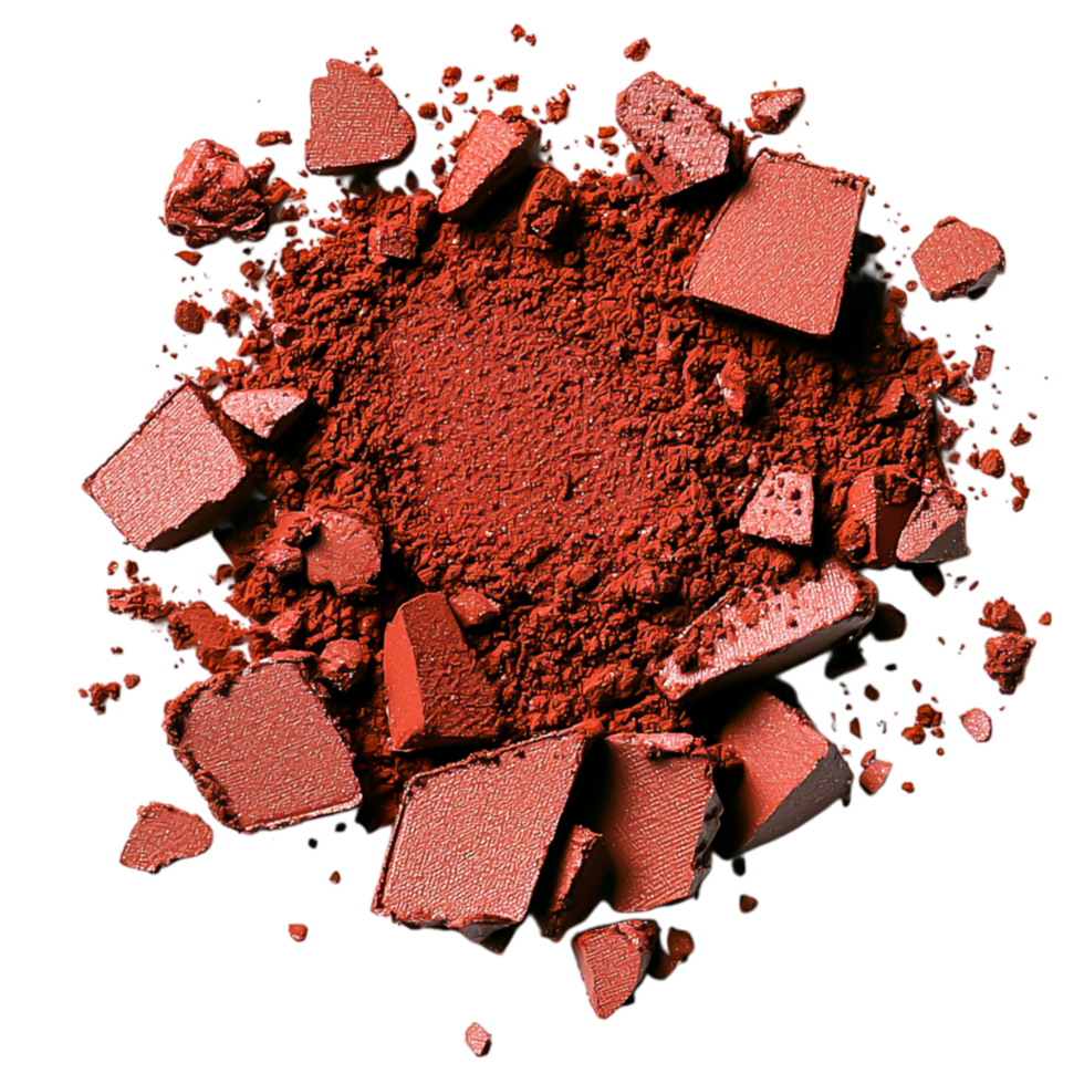 Red Powder Explosion with Broken Pieces png