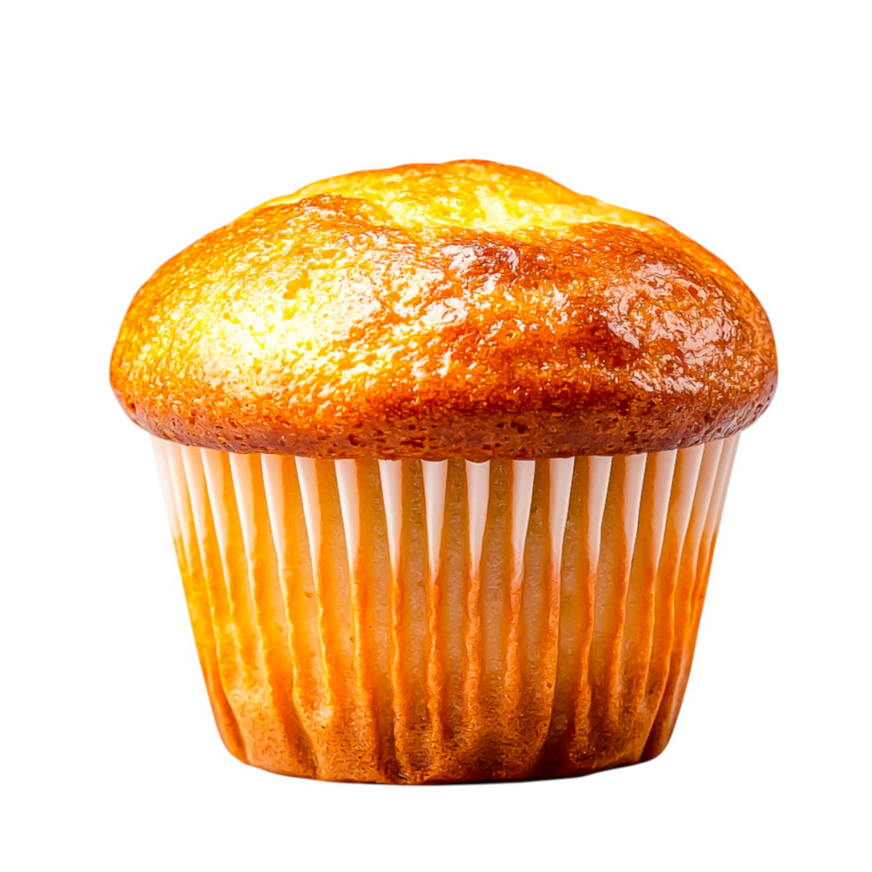 Golden Brown Freshly Baked Muffin with Fluffy Texture png