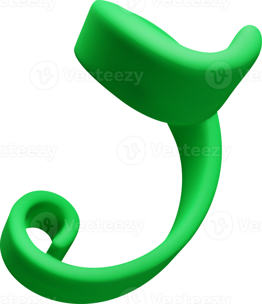 3d spiral confetti, colorful serpentine green ribbon png