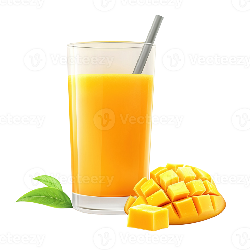 Refreshing Mango Juice with Fresh Chunks png
