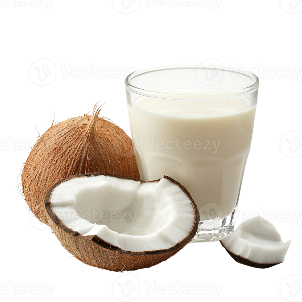 Fresh Coconut and Coconut Milk png