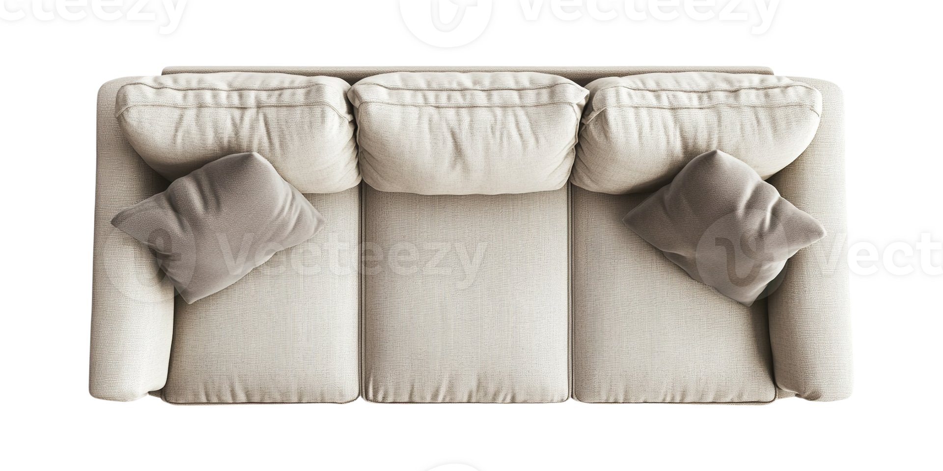 Modern Beige Sofa from Above png