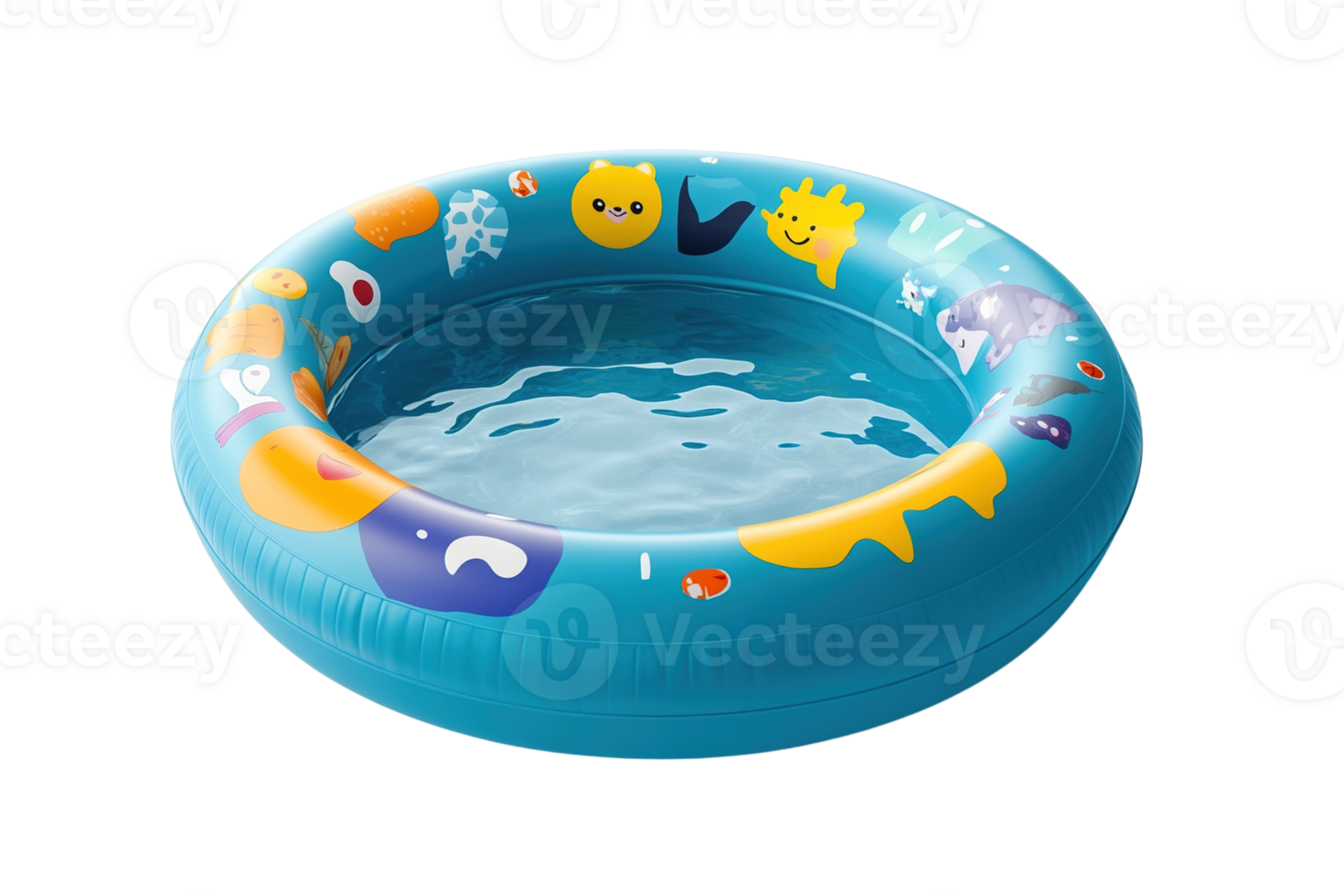Colorful Inflatable Kiddie Pool with Cartoon Designs png