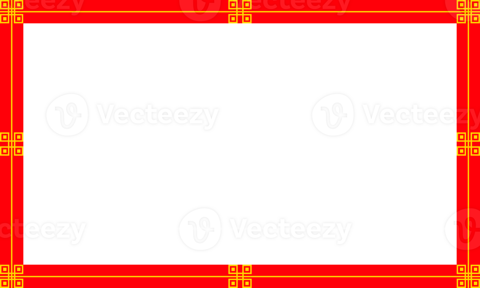 Chinese new years rectangle frame. Chinese ornate decorative. png