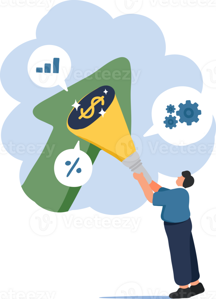 Business Analytics Illustration. Exploring Growth Opportunities with Data Insights png