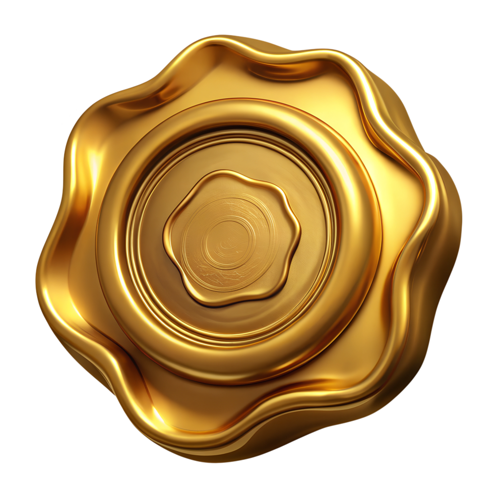 golden wax seal png