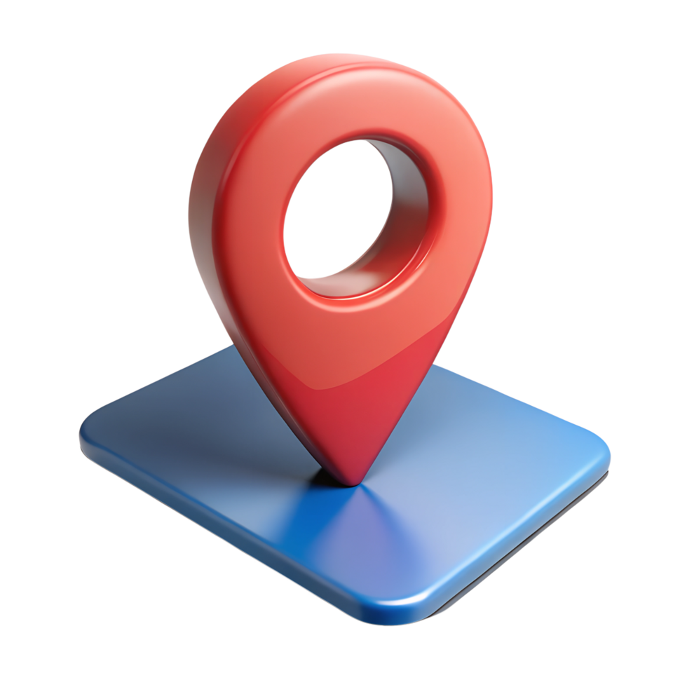 3d map pointer with icon png