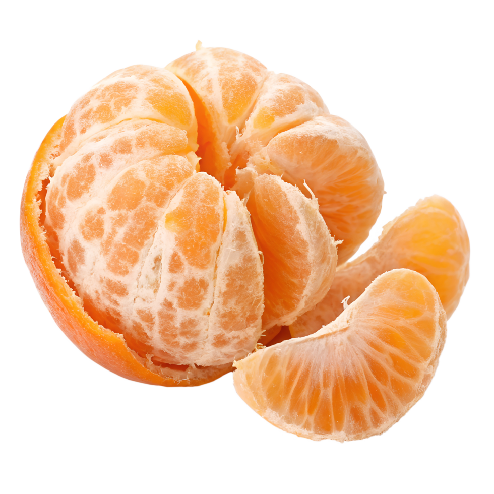 Peeled tangerine fruit png