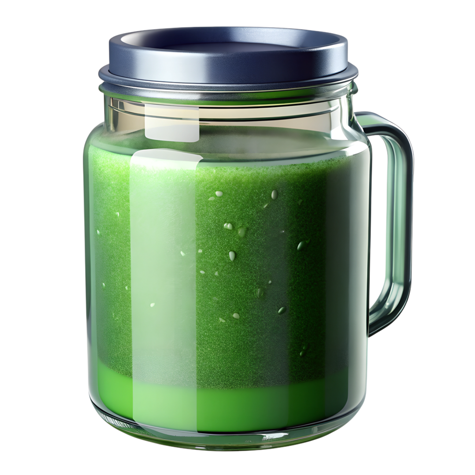 glass jar with green tea png