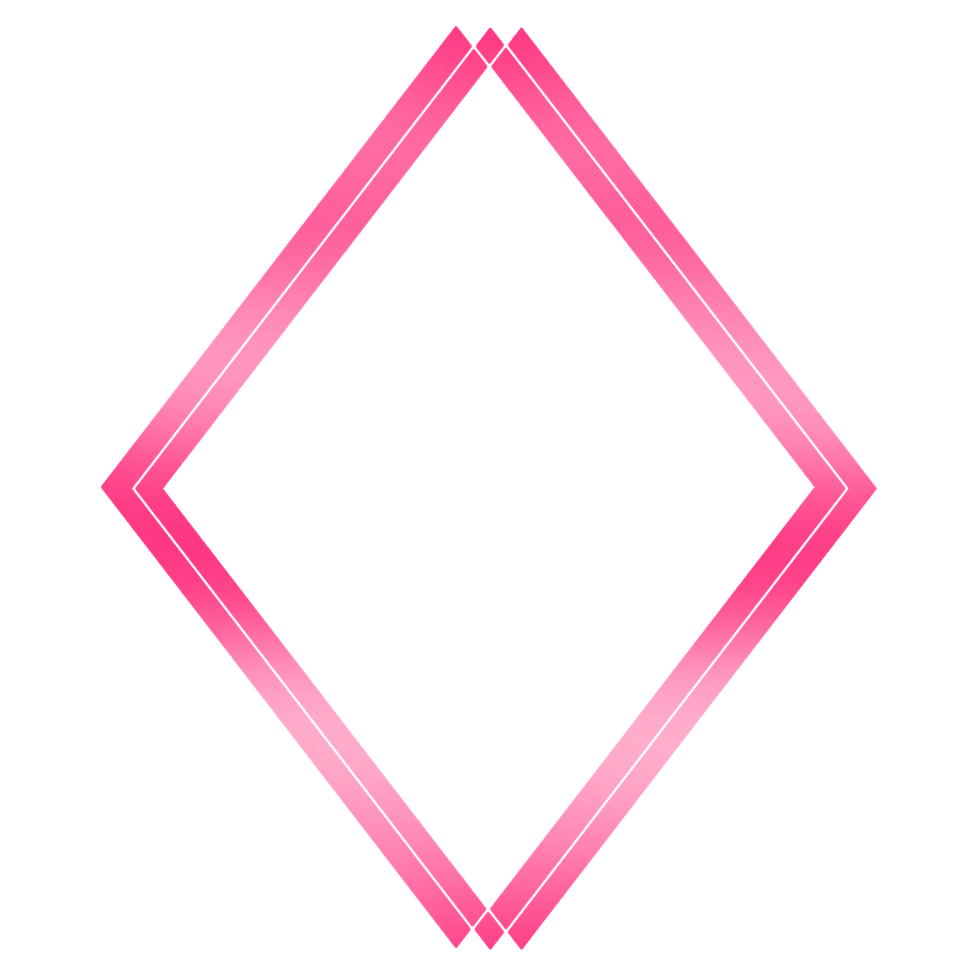 A pink diamond frame on a transparent background png