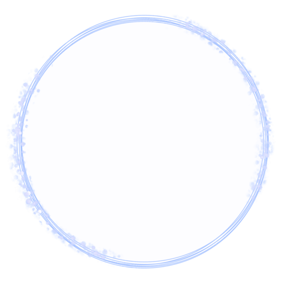 A blue and white circle frame, Blue glittery circle png