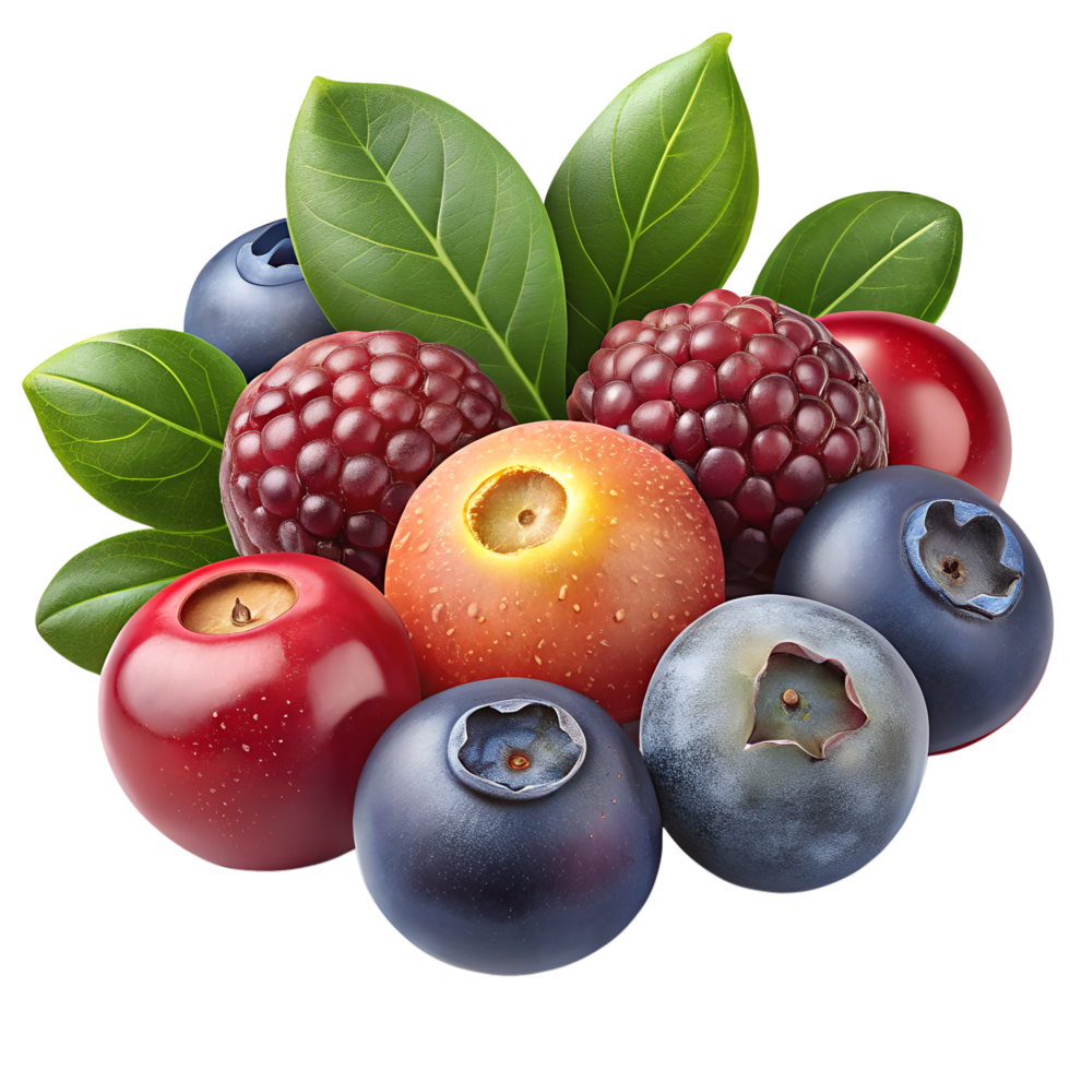 blueberries and raspberries png