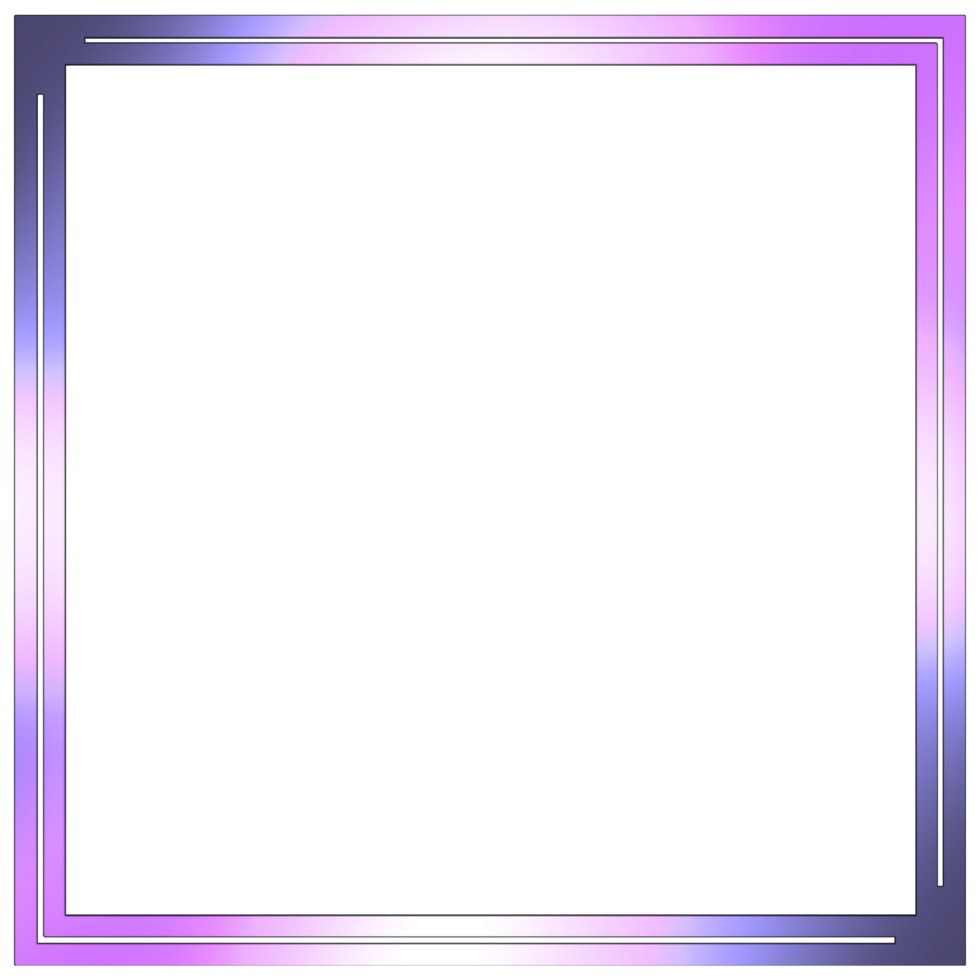 Purple square frame on a transparent background png