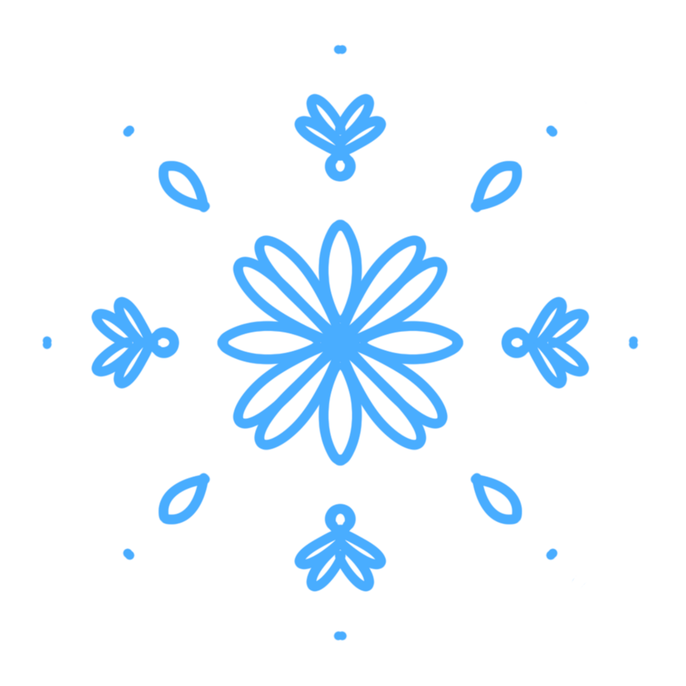 An abstract blue snowflake icon, Blue pattern png