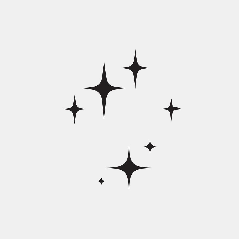 Print A black and white drawing of stars vector