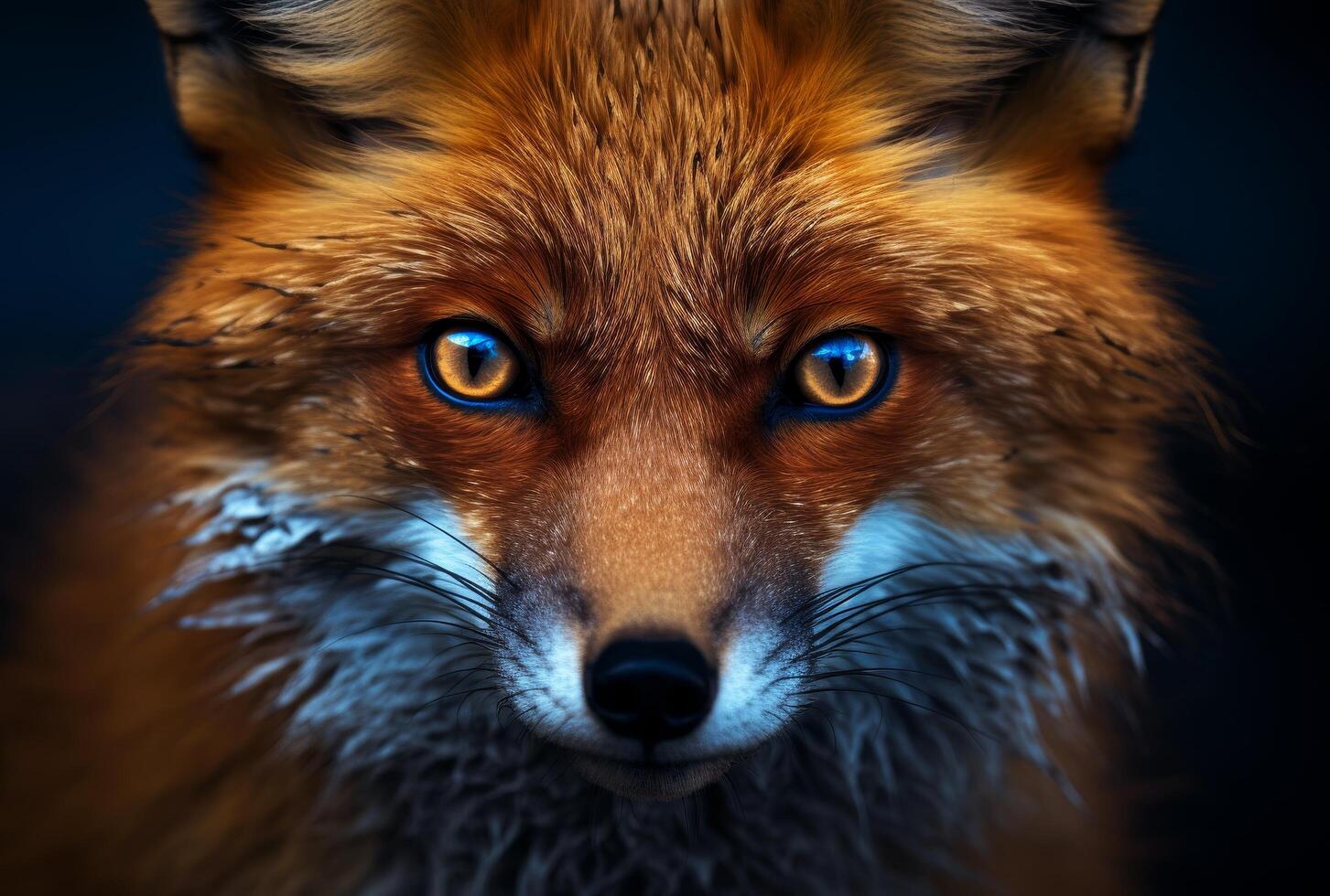 Intense gaze of a captivating red fox photo