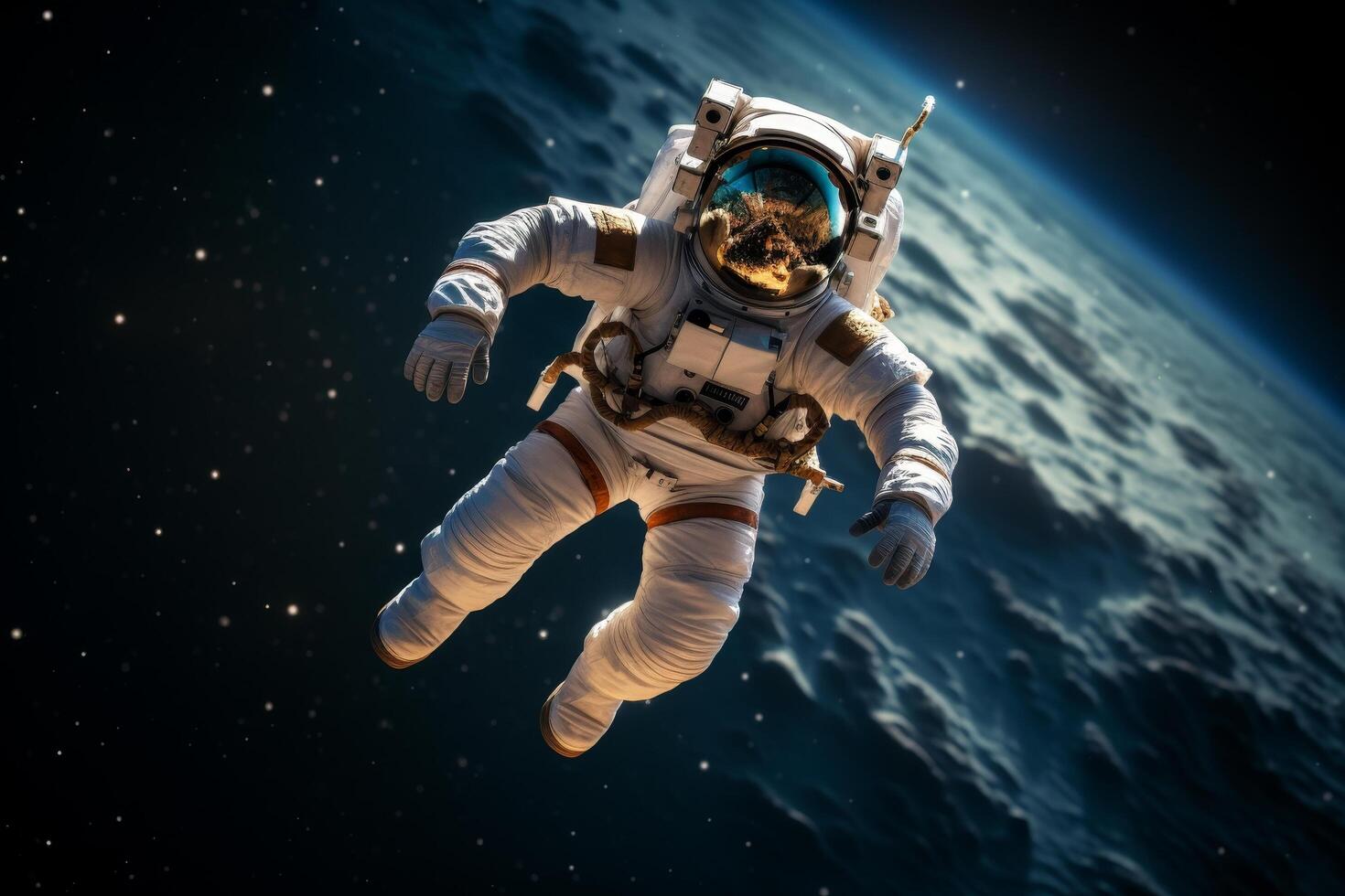 astronaut floating in space photo