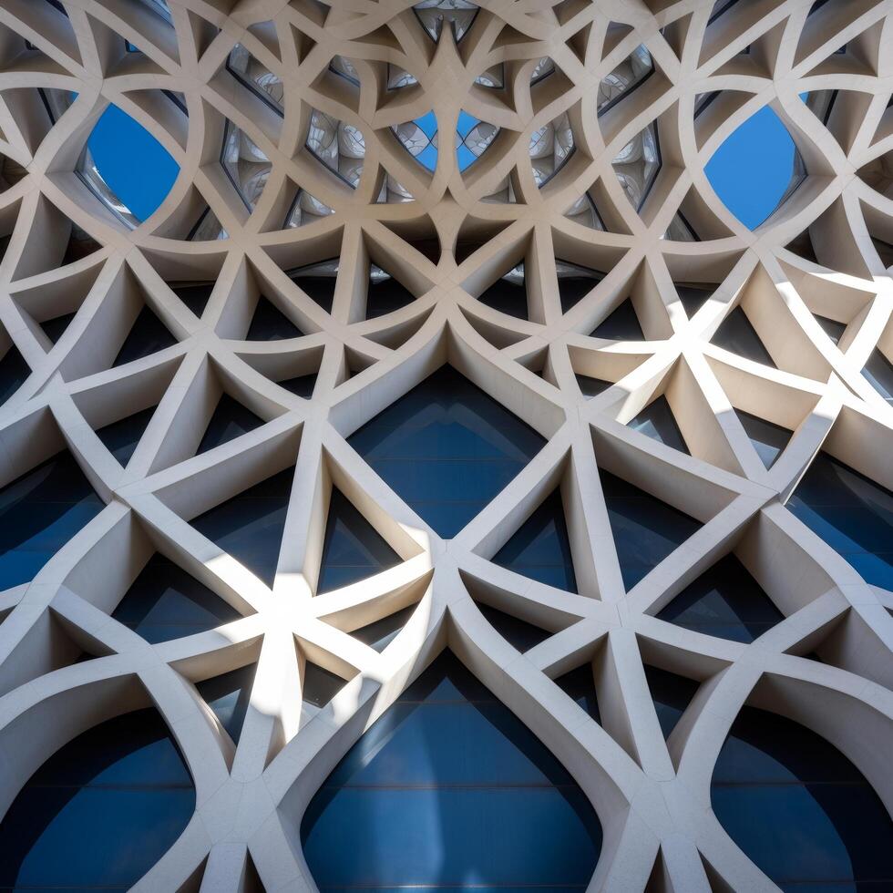 abstract architectural pattern with geometric shapes photo