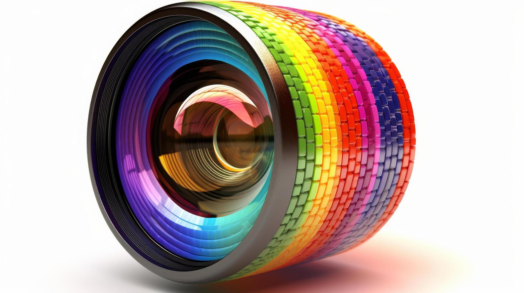 Colorful abstract lens design photo