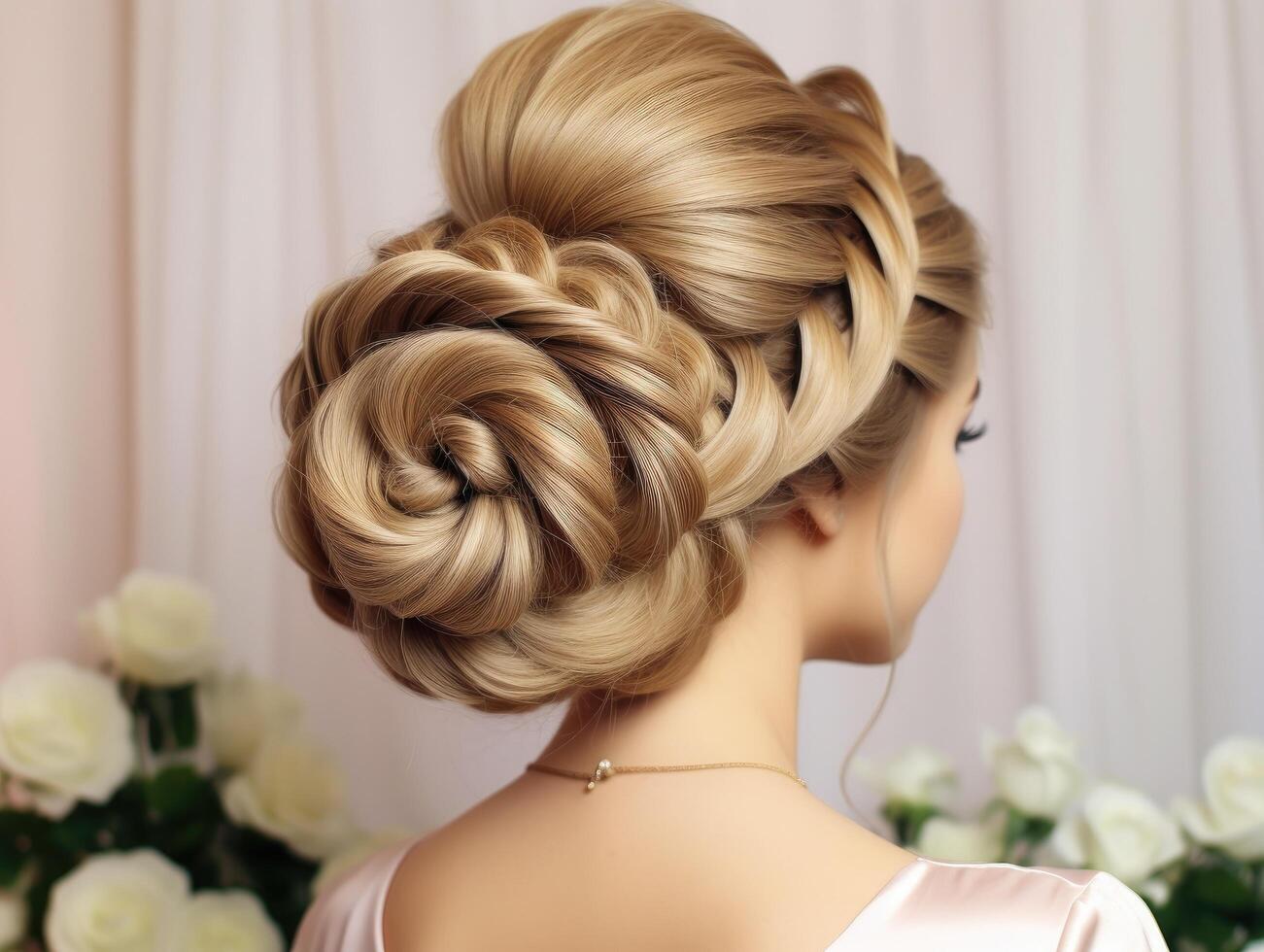 elegant updo hairstyle for special occasion photo