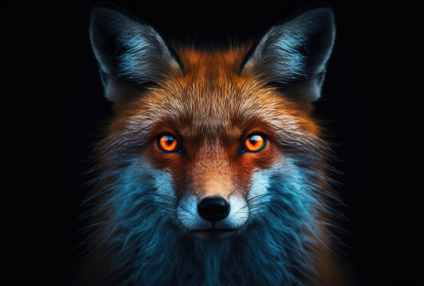 Captivating close up of a majestic red fox photo