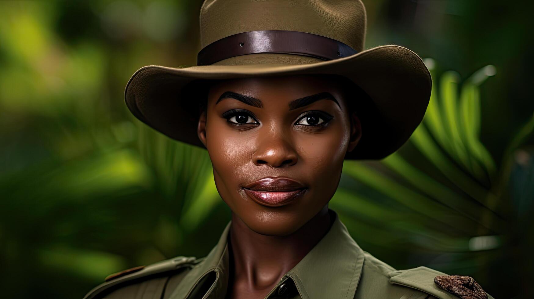 Portrait of a confident female safari guide photo
