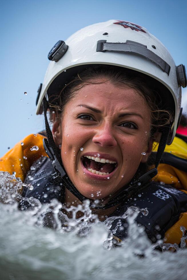Thrilling whitewater rafting adventure photo