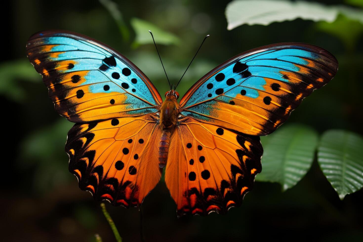 Vibrant butterfly with colorful wings photo