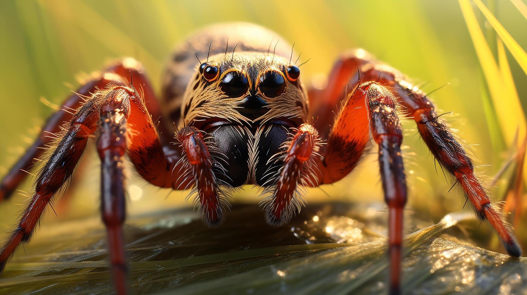 close up of a colorful spider photo