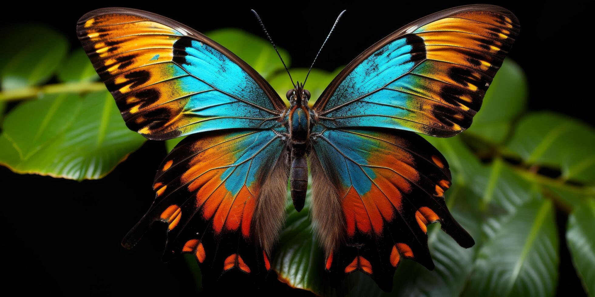 Vibrant butterfly with colorful wings photo