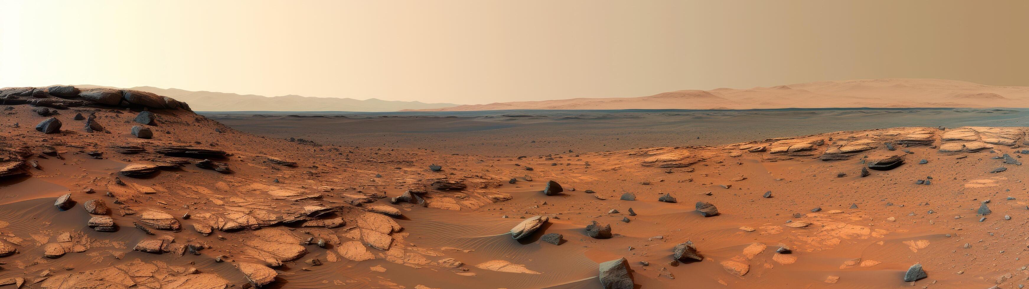 Panoramic view of the Martian landscape photo