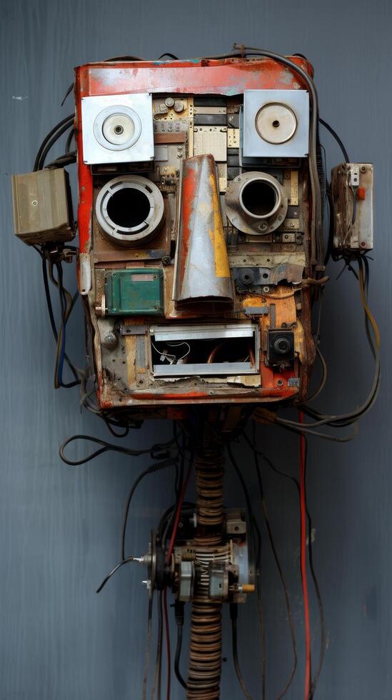 Vintage electronic device with various components photo